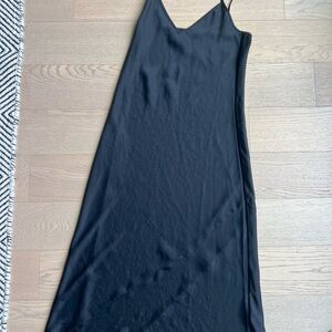 Aritzia Black Slip Midi Dress